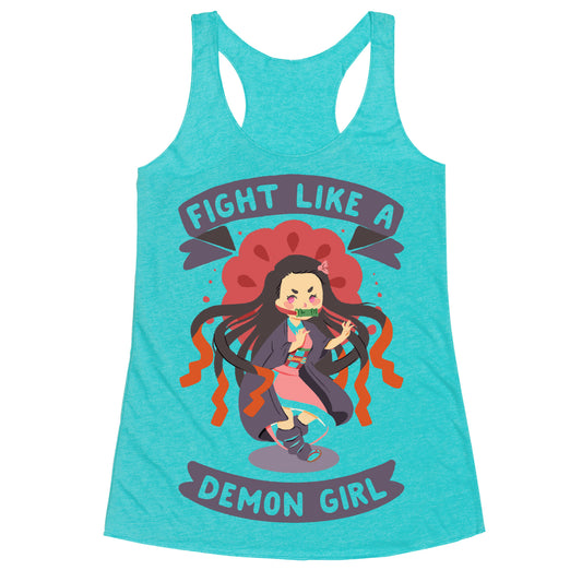 Fight Like a Demon Girl Nezuko Racerback Tank