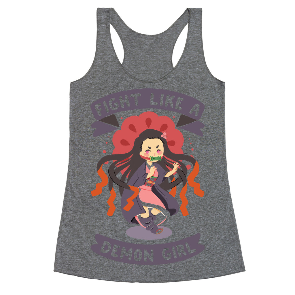 Fight Like a Demon Girl Nezuko Racerback Tank