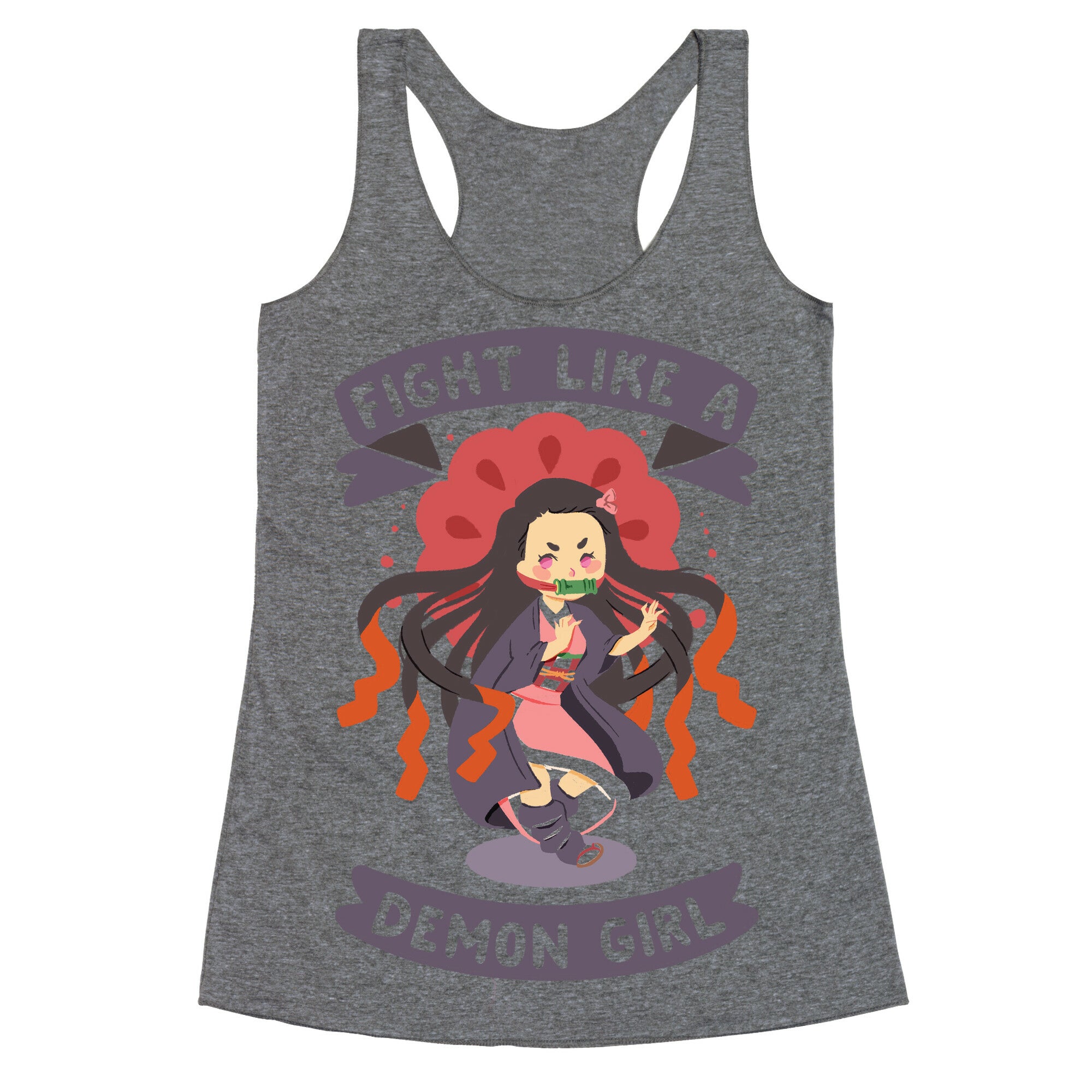 Fight Like a Demon Girl Nezuko Racerback Tank