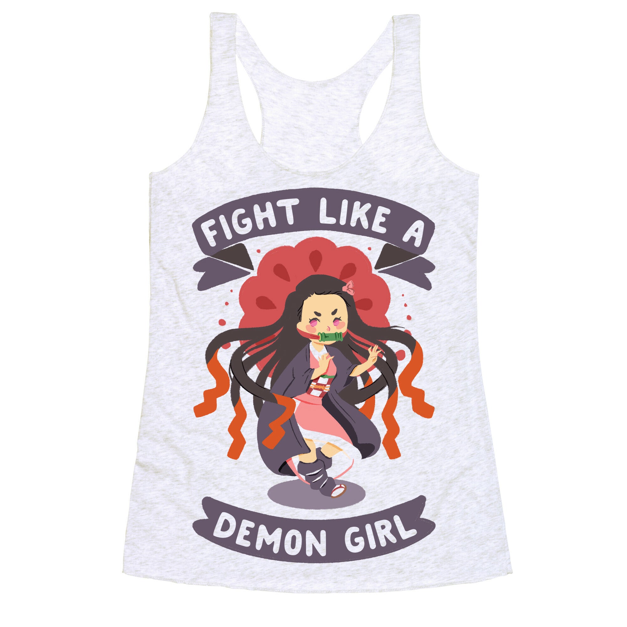 Fight Like a Demon Girl Nezuko Racerback Tank