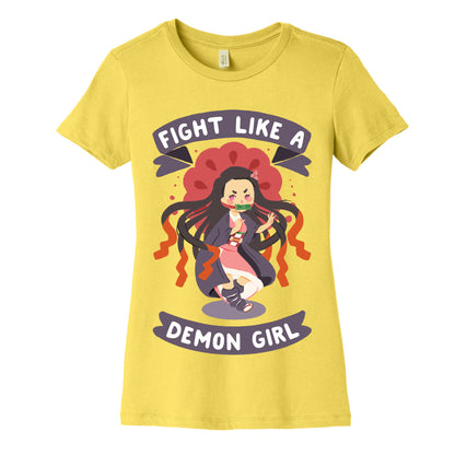 Fight Like a Demon Girl Nezuko Women's Cotton Tee