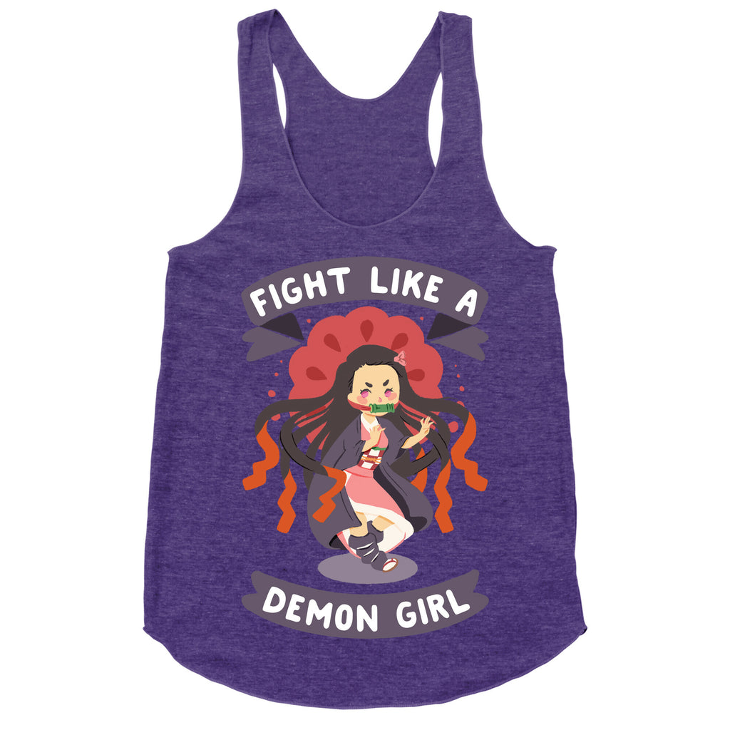 Fight Like a Demon Girl Nezuko Racerback Tank
