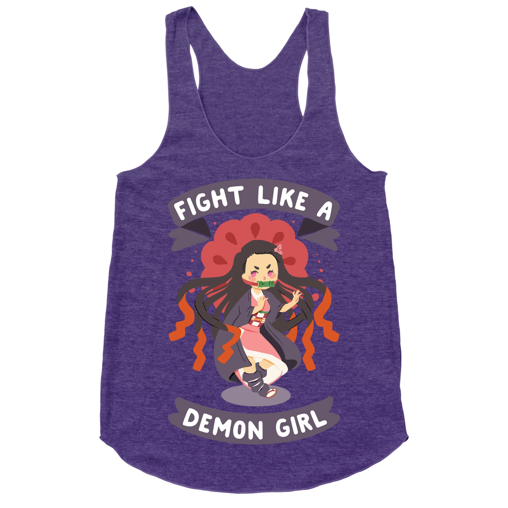 Fight Like a Demon Girl Nezuko Racerback Tank
