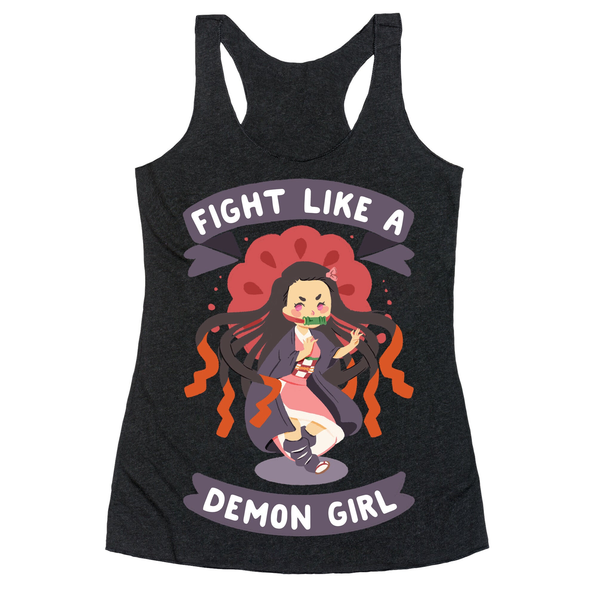 Fight Like a Demon Girl Nezuko Racerback Tank