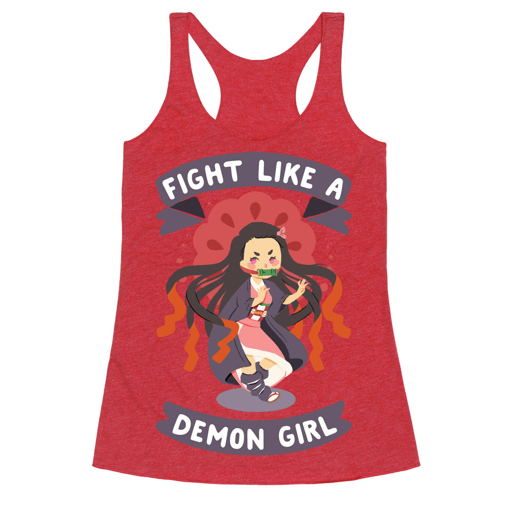 Fight Like a Demon Girl Nezuko Racerback Tank