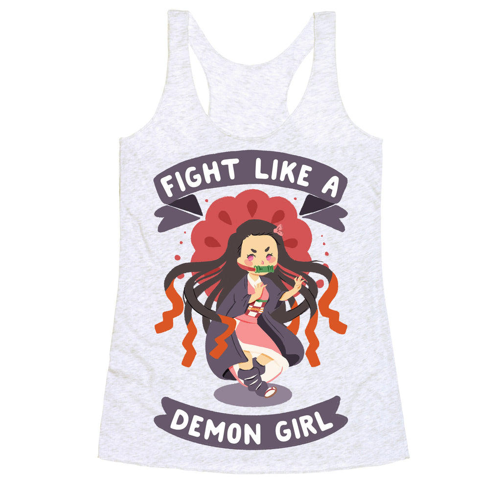 Fight Like a Demon Girl Nezuko Racerback Tank