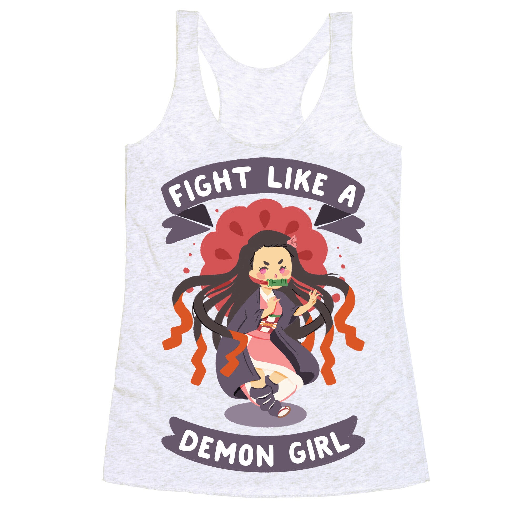 Fight Like a Demon Girl Nezuko Racerback Tank