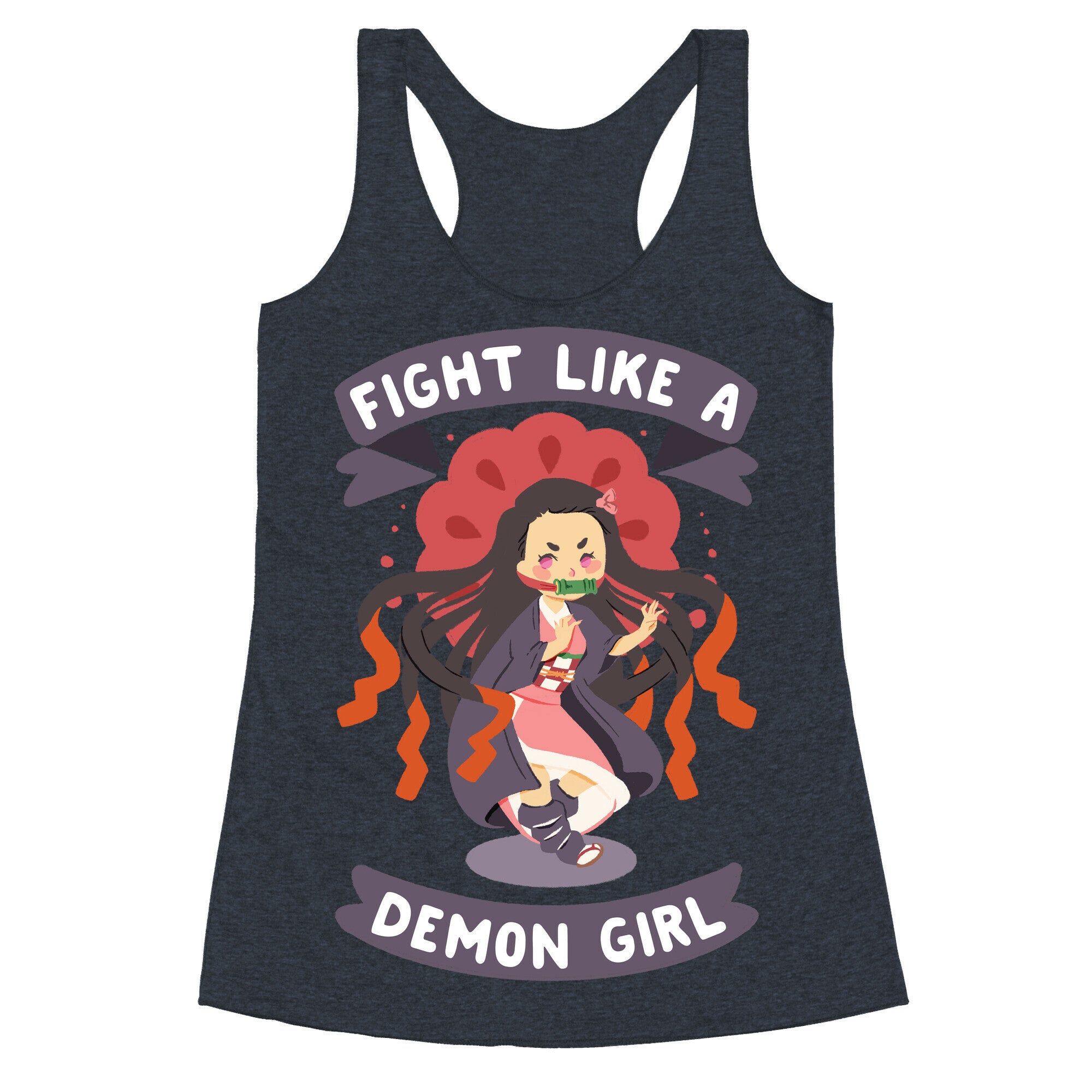 Fight Like a Demon Girl Nezuko Racerback Tank