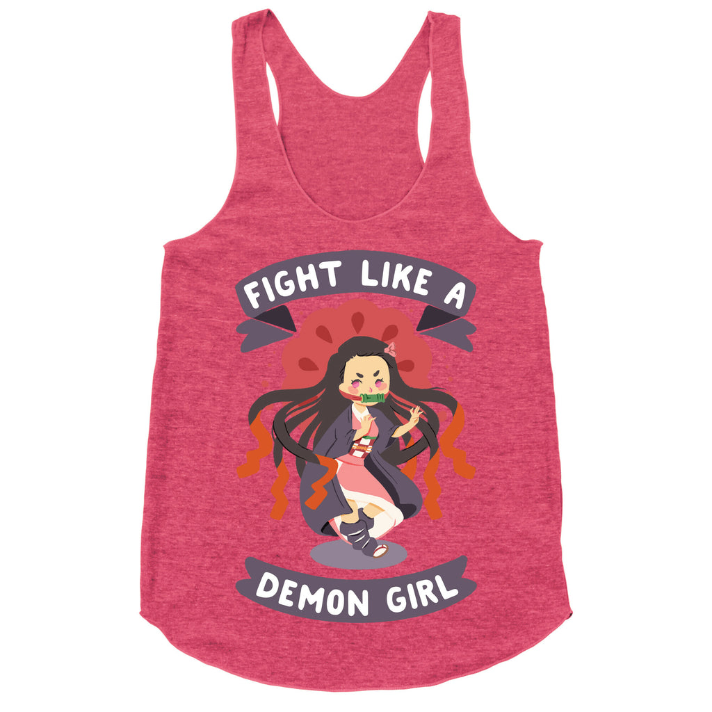Fight Like a Demon Girl Nezuko Racerback Tank