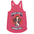 Fight Like a Demon Girl Nezuko Racerback Tank