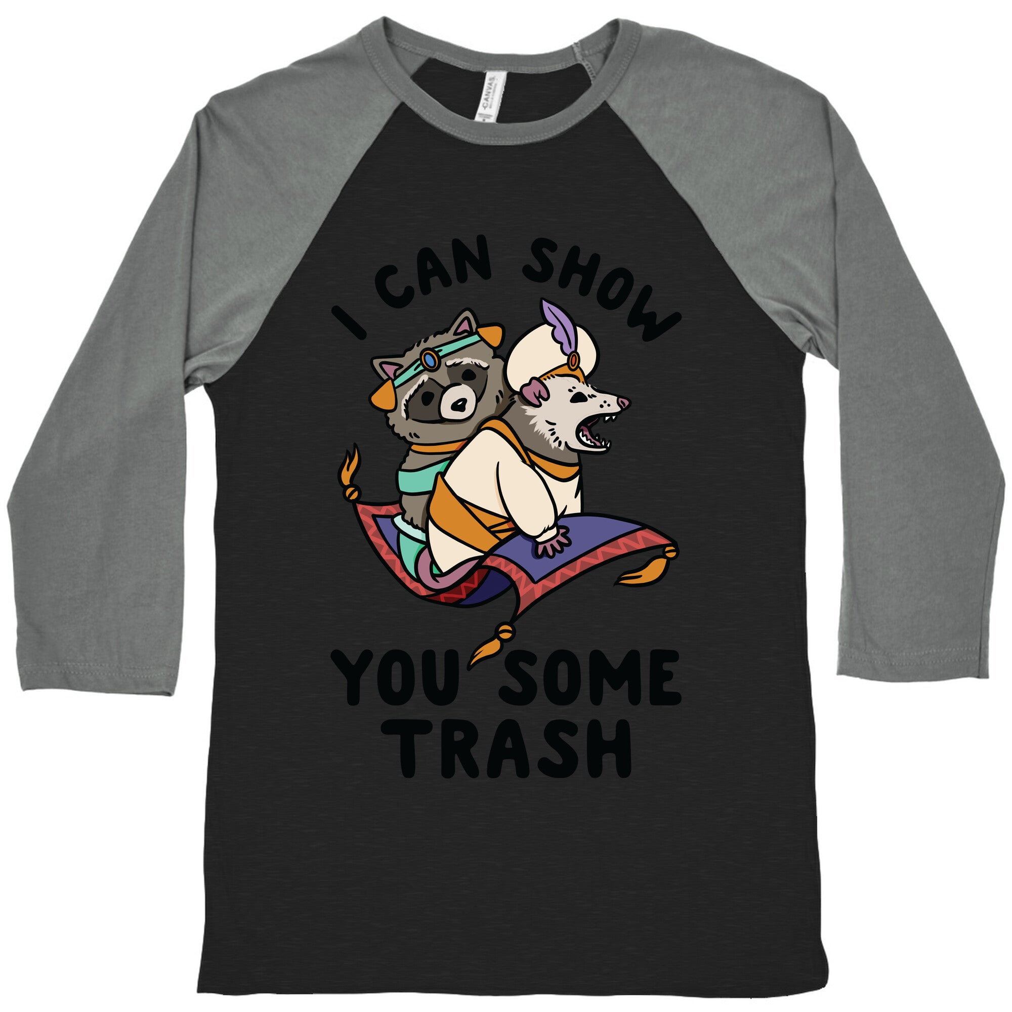 I Can Show You Some Trash Racoon Possum Baseball Tee