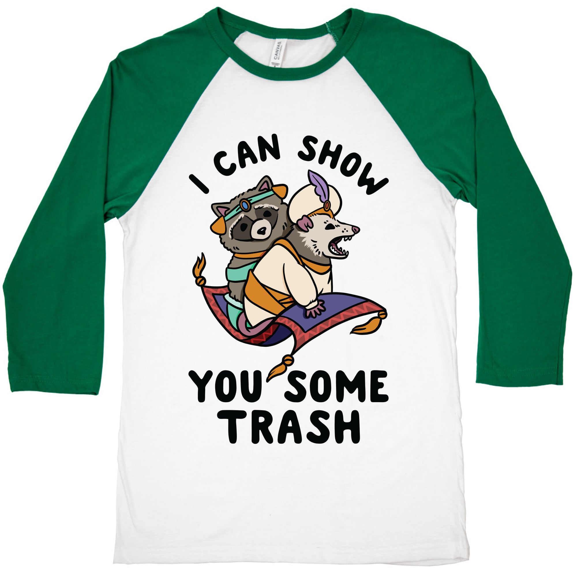 I Can Show You Some Trash Racoon Possum Baseball Tee