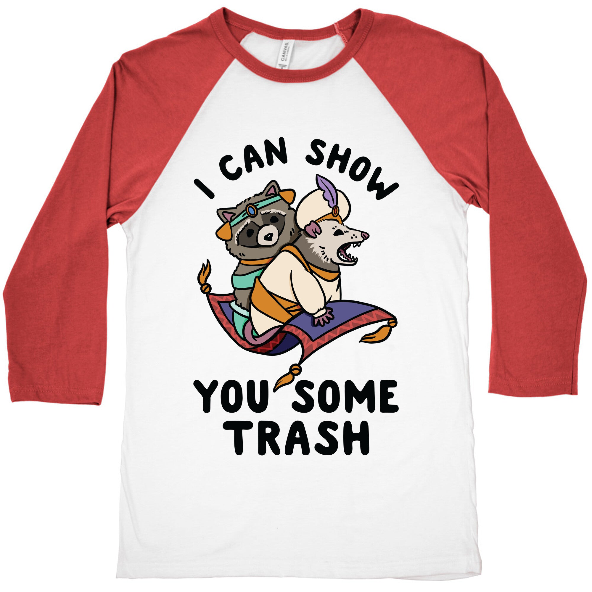 I Can Show You Some Trash Racoon Possum Baseball Tee