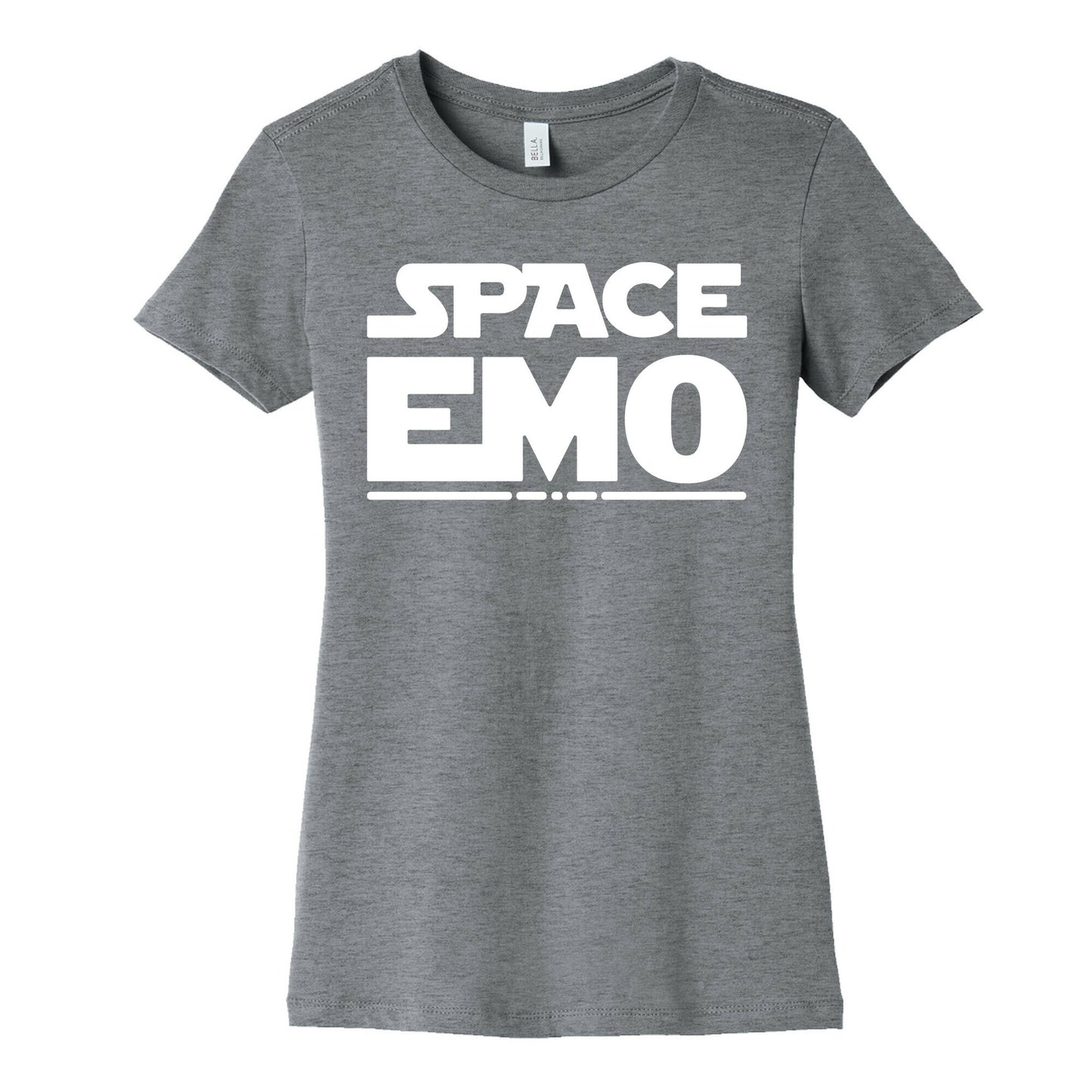 Space Emo Parody White Print Women's Cotton Tee