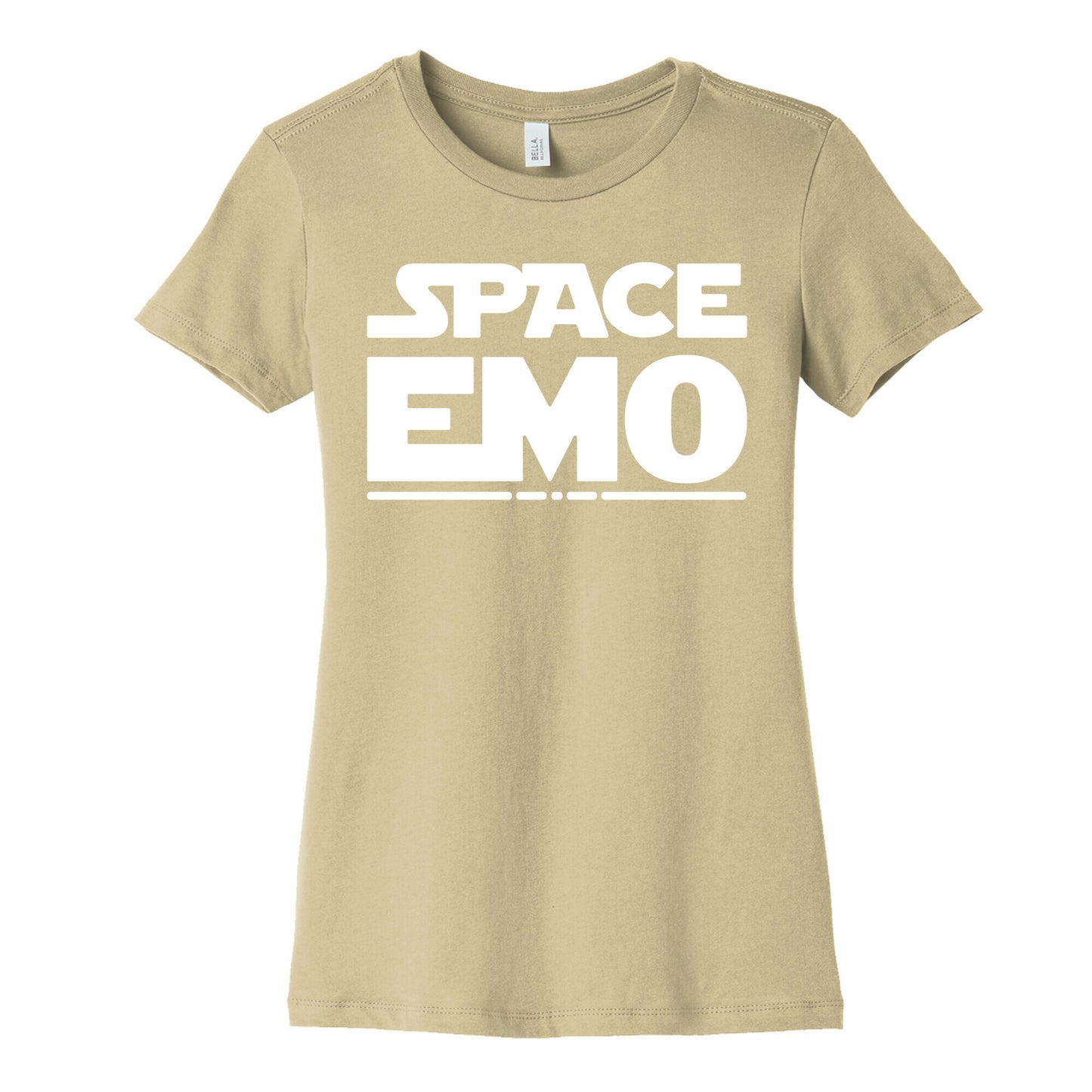 Space Emo Parody White Print Women's Cotton Tee