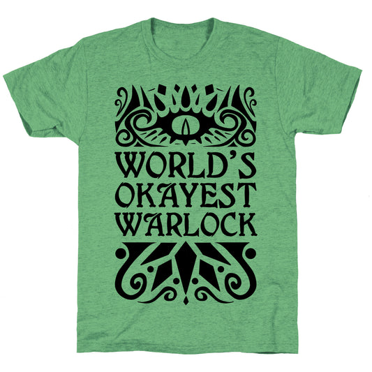 World's Okayest Warlock Unisex Triblend Tee