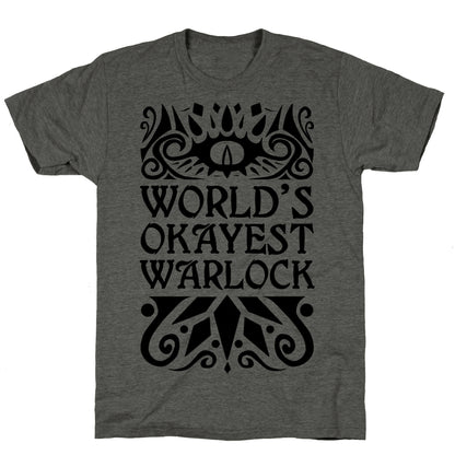 World's Okayest Warlock Unisex Triblend Tee