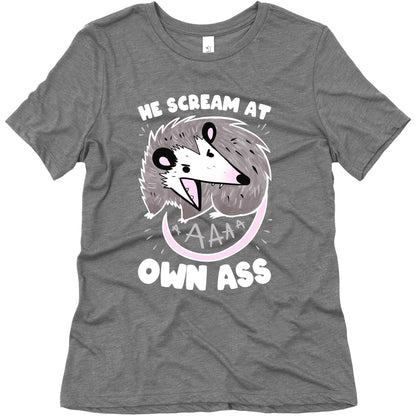 He Scream At Own Ass Women's Triblend Tee