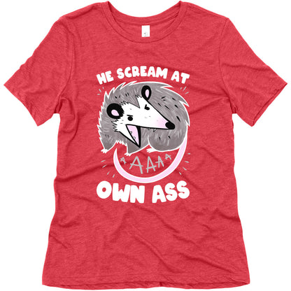He Scream At Own Ass Women's Triblend Tee