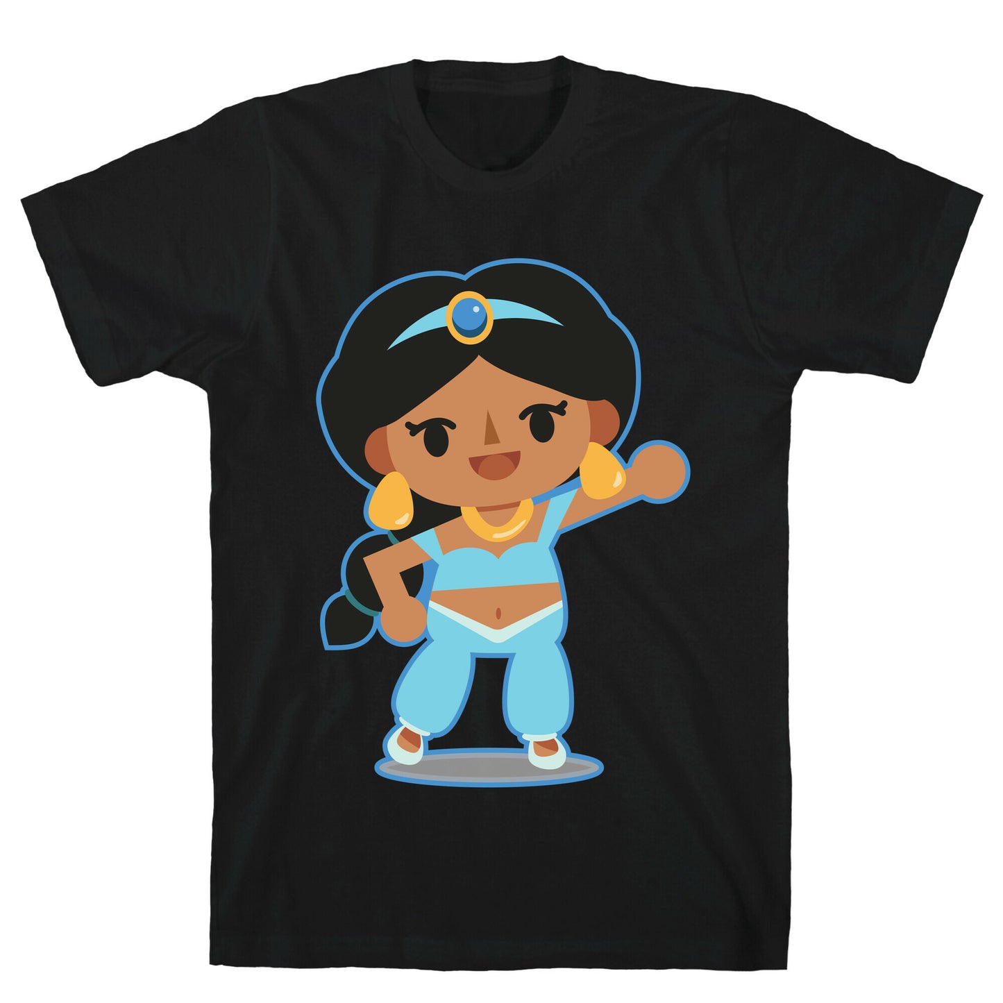 Princess Crossing Jasmine Parody Blue T-Shirt