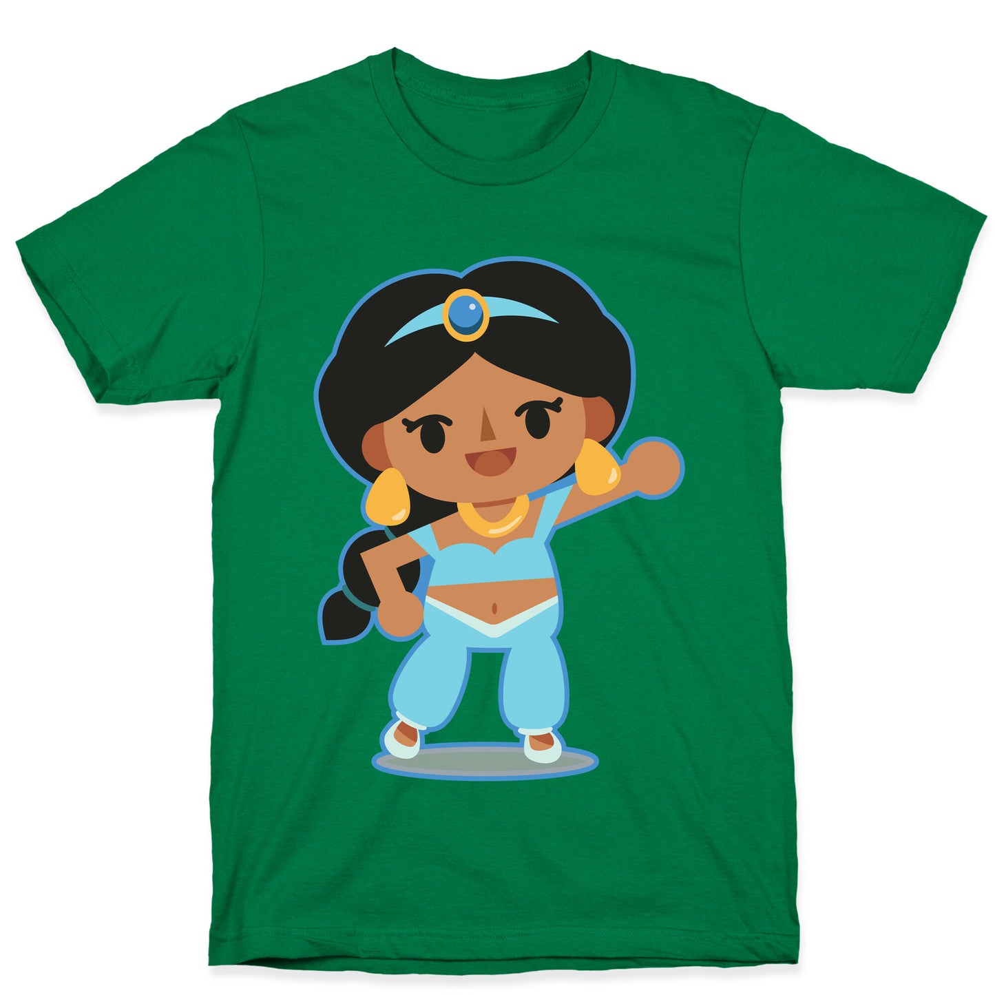 Princess Crossing Jasmine Parody Blue T-Shirt