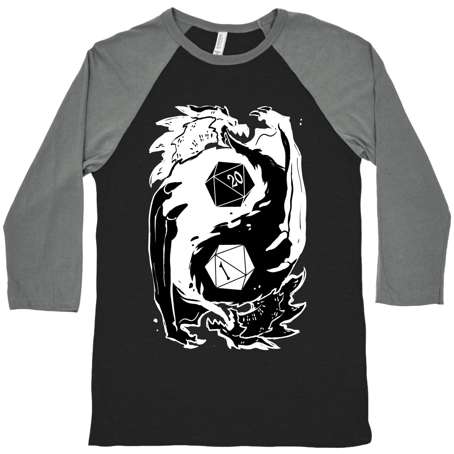 Dungeons and Dragons Yin Yang Baseball Tee