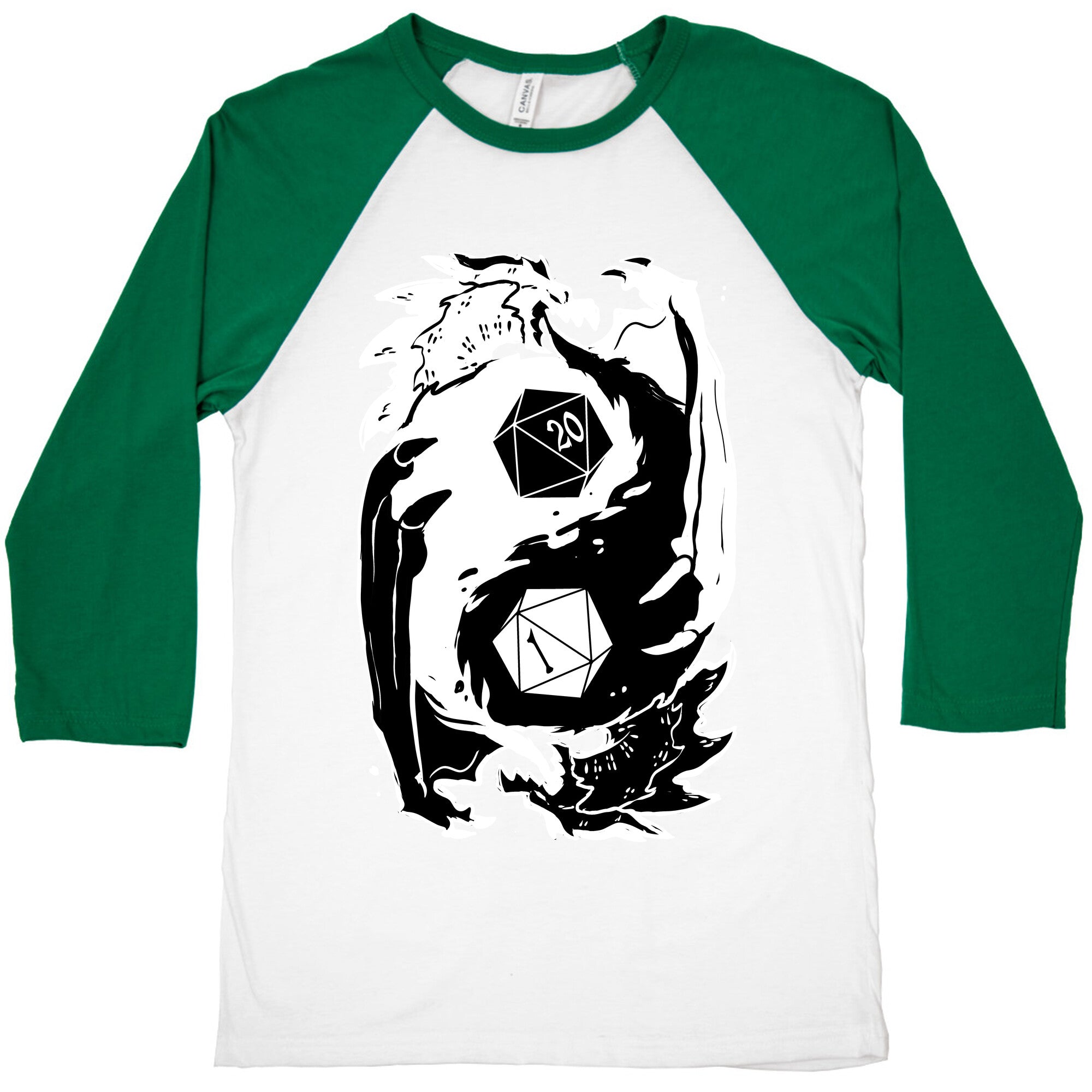 Dungeons and Dragons Yin Yang Baseball Tee