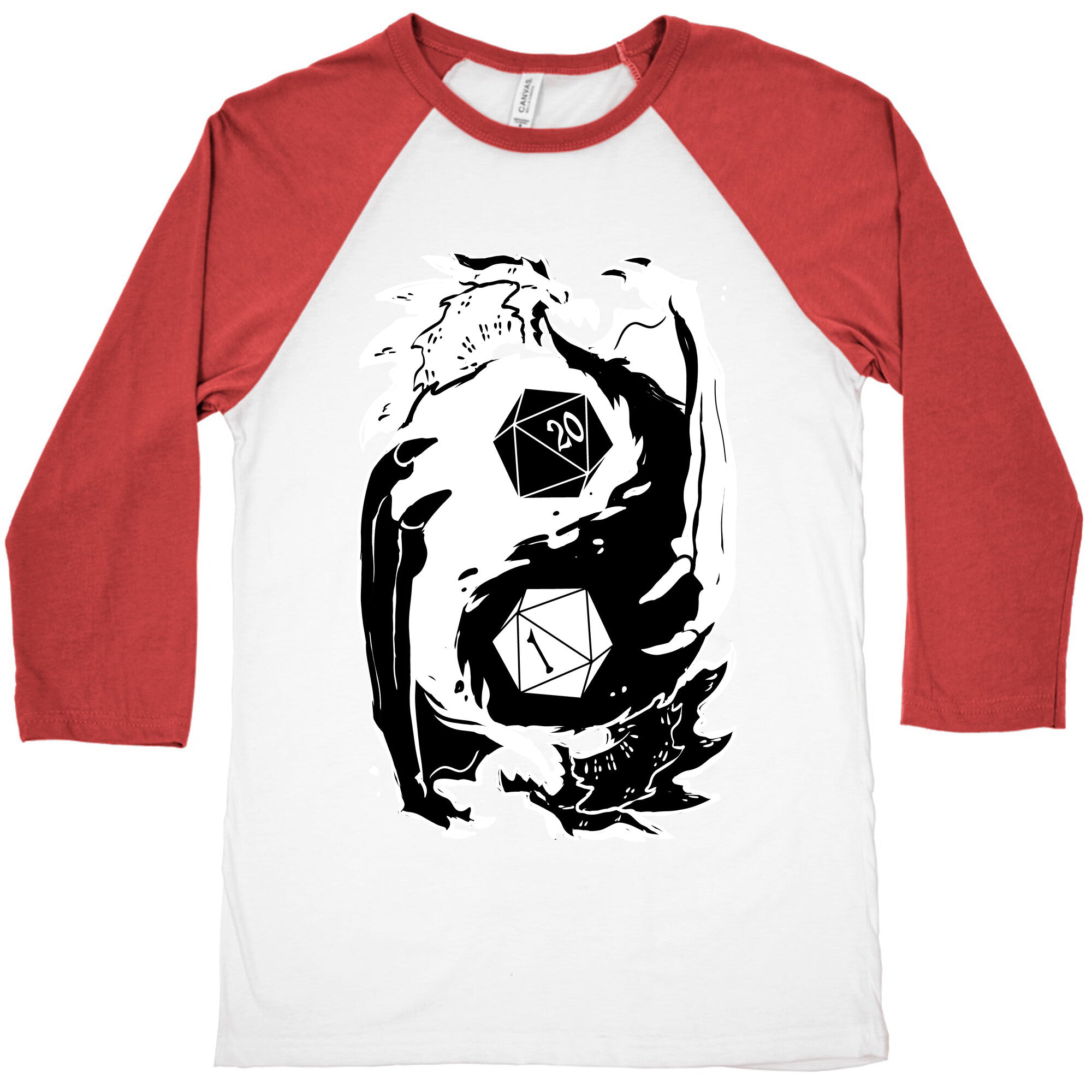 Dungeons and Dragons Yin Yang Baseball Tee
