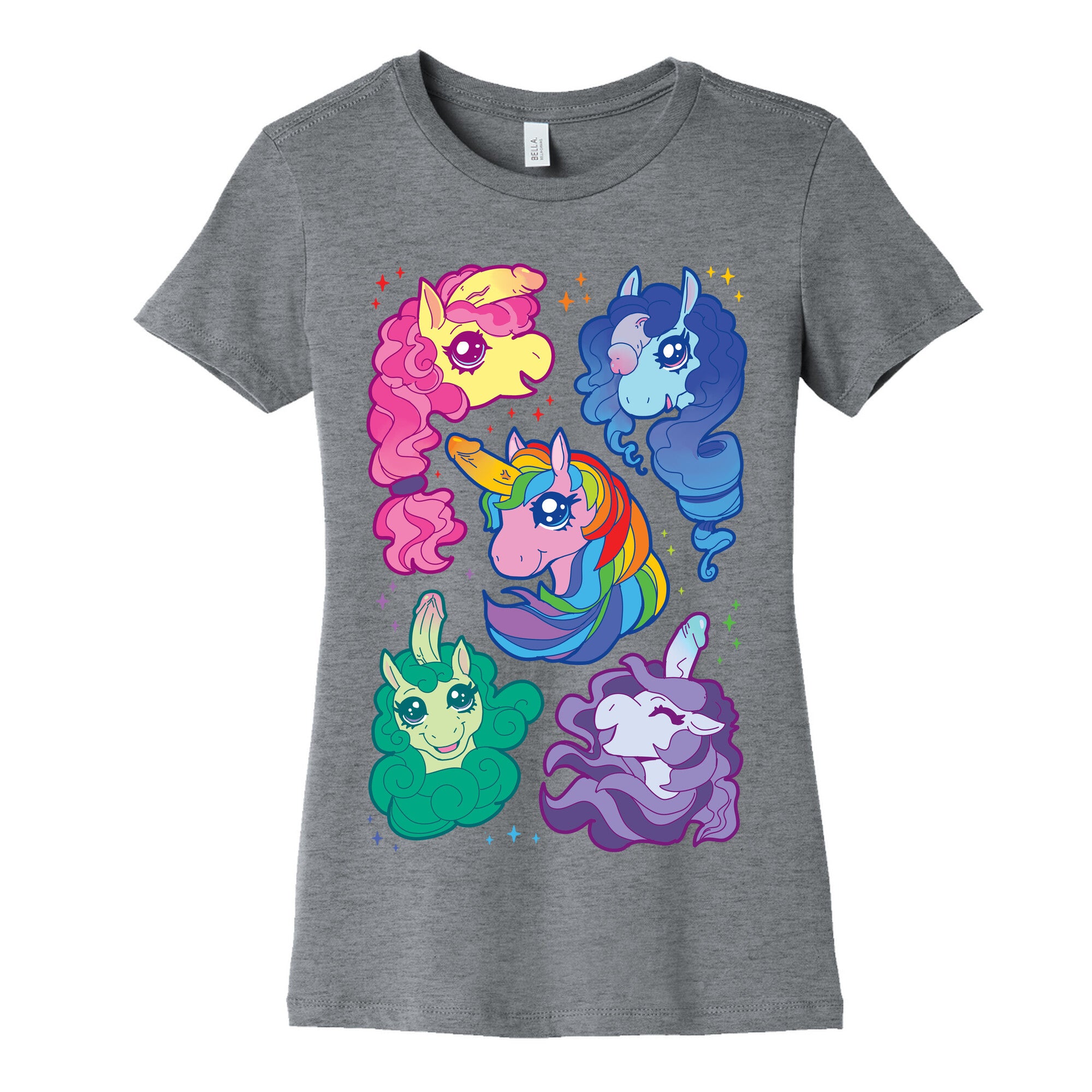 Unicorn Penis Pattern Women's Cotton Tee | LookHUMAN