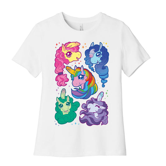 Unicorn Penis Pattern Women's Cotton Tee