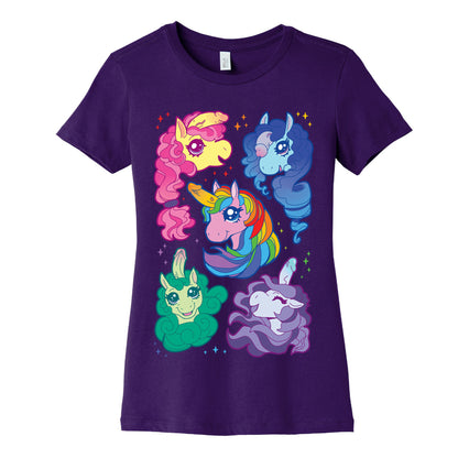Unicorn Penis Pattern Women's Cotton Tee