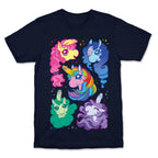 Unicorn Penis Pattern T-Shirt