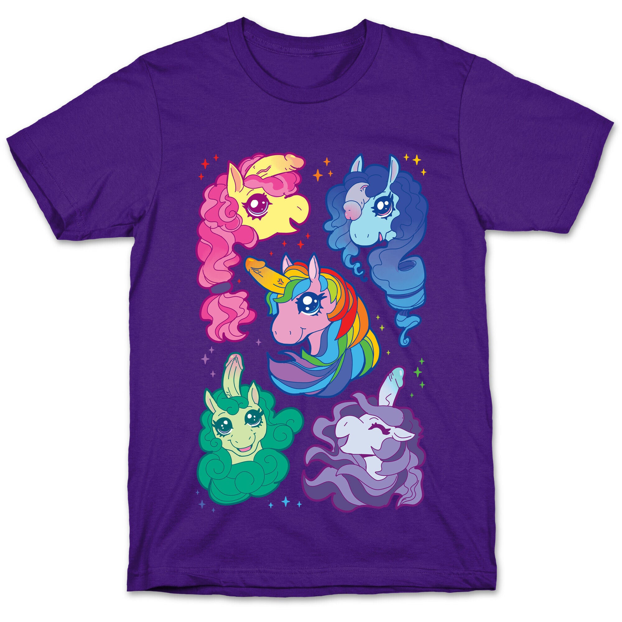 Unicorn Penis Pattern T-Shirt