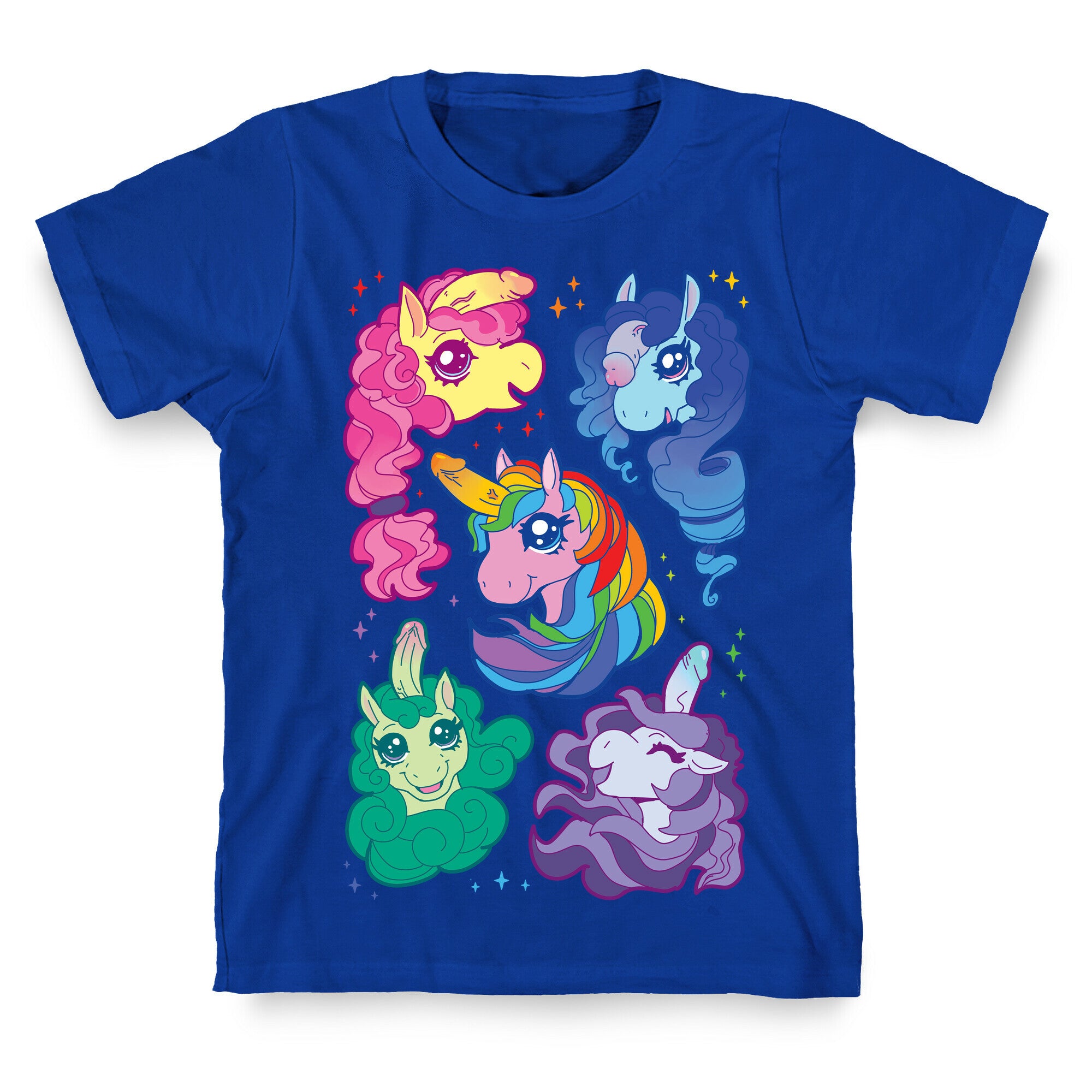 Unicorn Penis Pattern T-Shirt