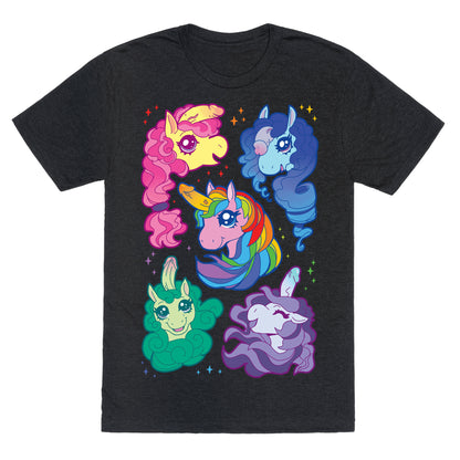 Unicorn Penis Pattern Unisex Triblend Tee