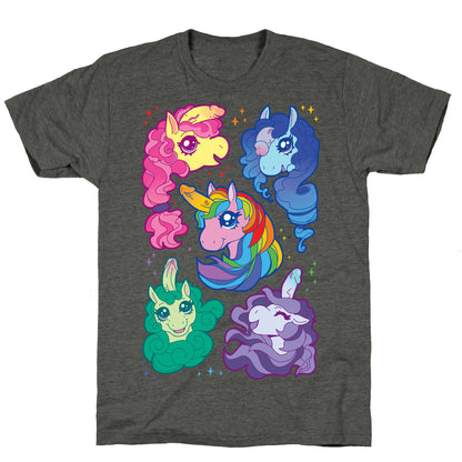 Unicorn Penis Pattern Unisex Triblend Tee