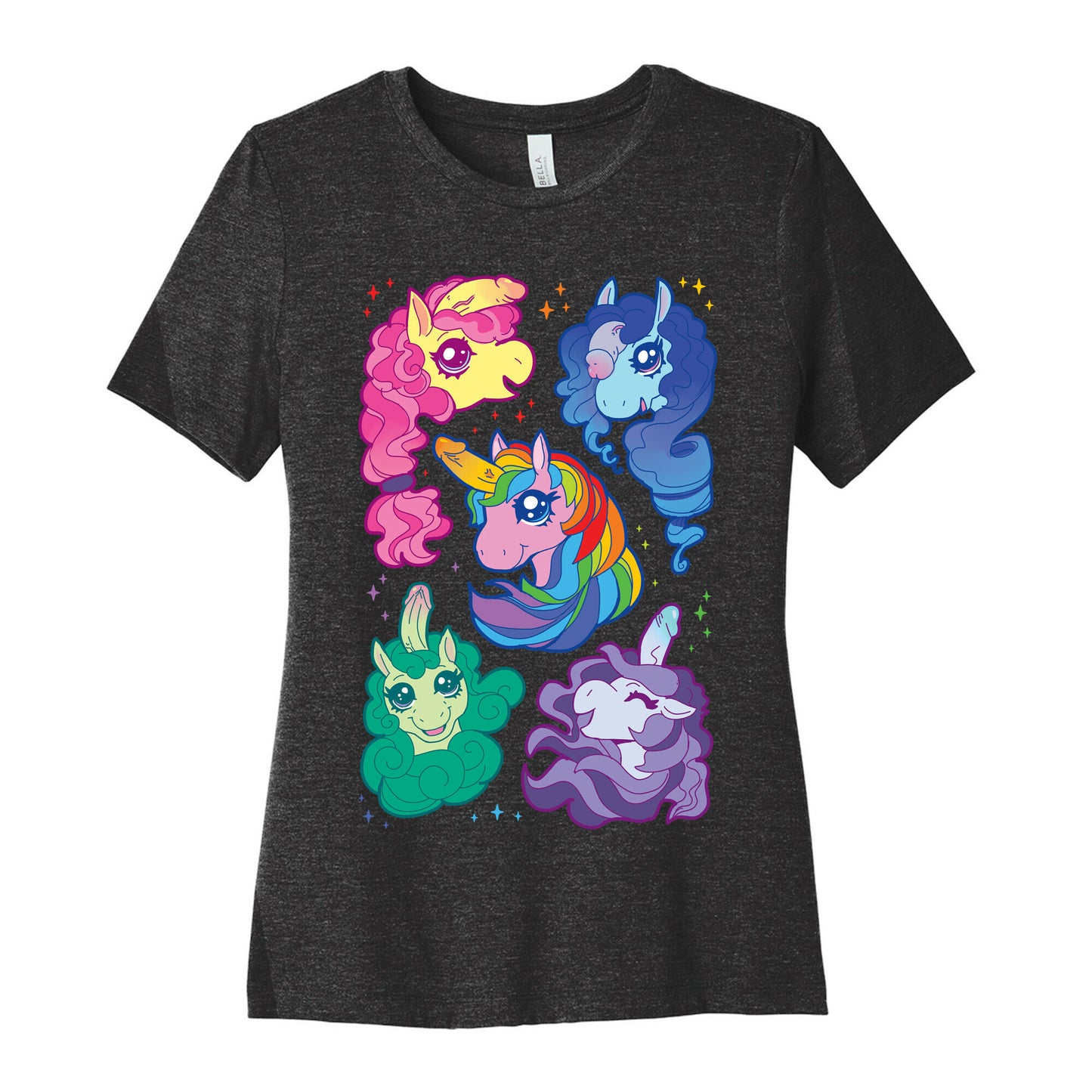 Unicorn Penis Pattern Women's Cotton Tee
