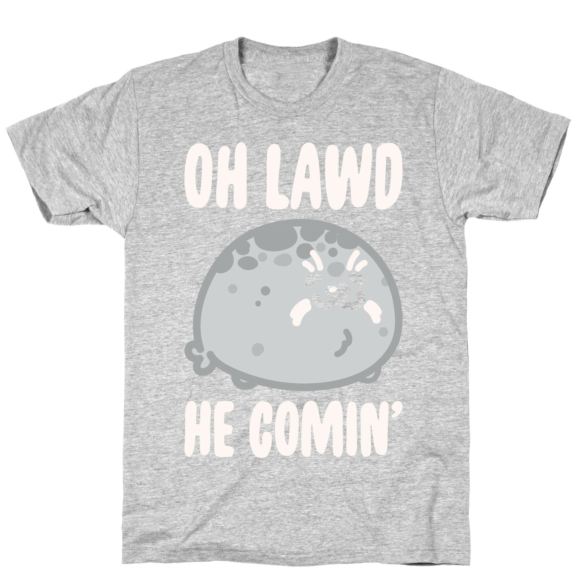 Oh Lawd He Comin' Seal White Print T-Shirt