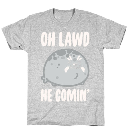 Oh Lawd He Comin' Seal White Print T-Shirt