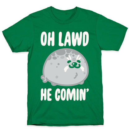 Oh Lawd He Comin' Seal White Print T-Shirt