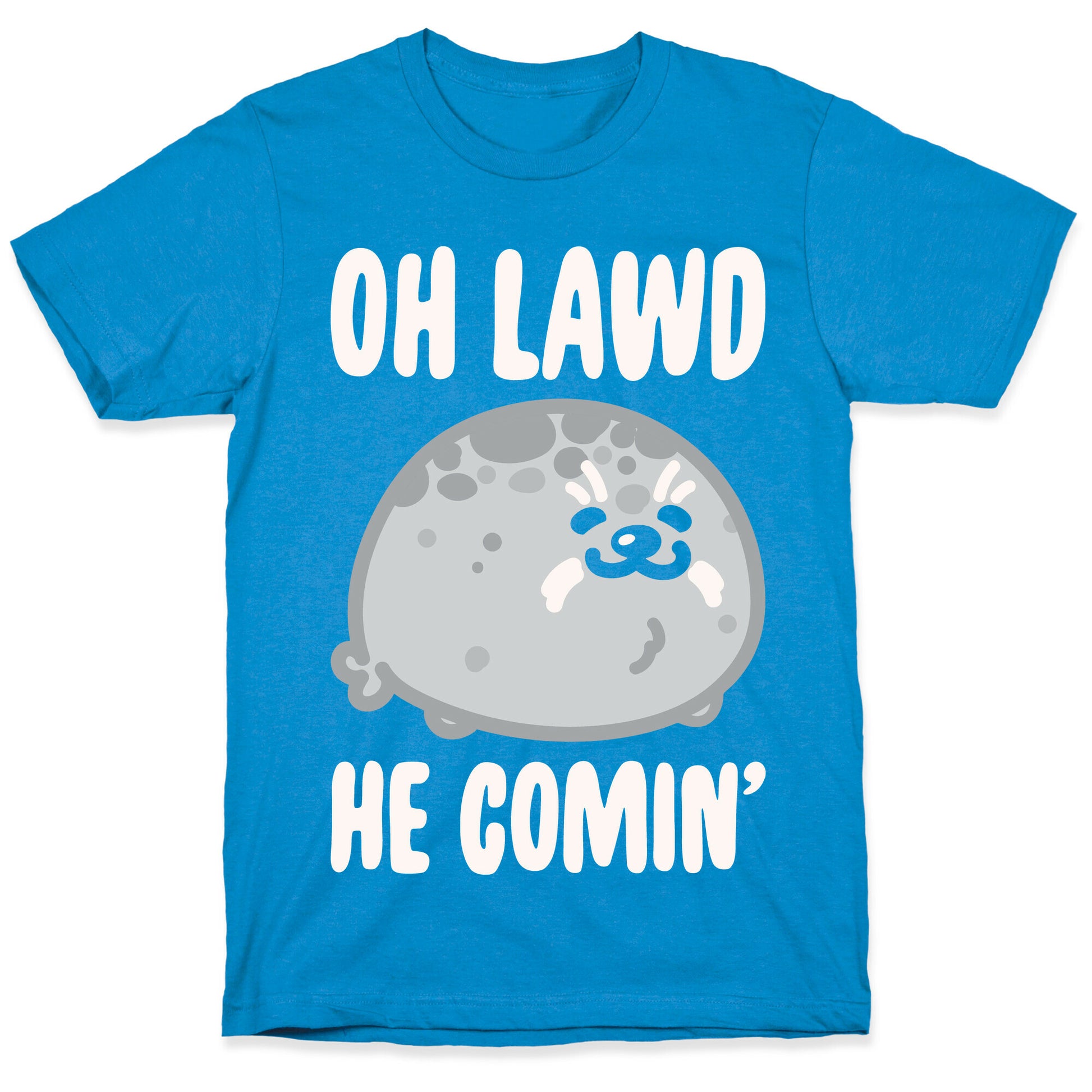 Oh Lawd He Comin' Seal White Print T-Shirt