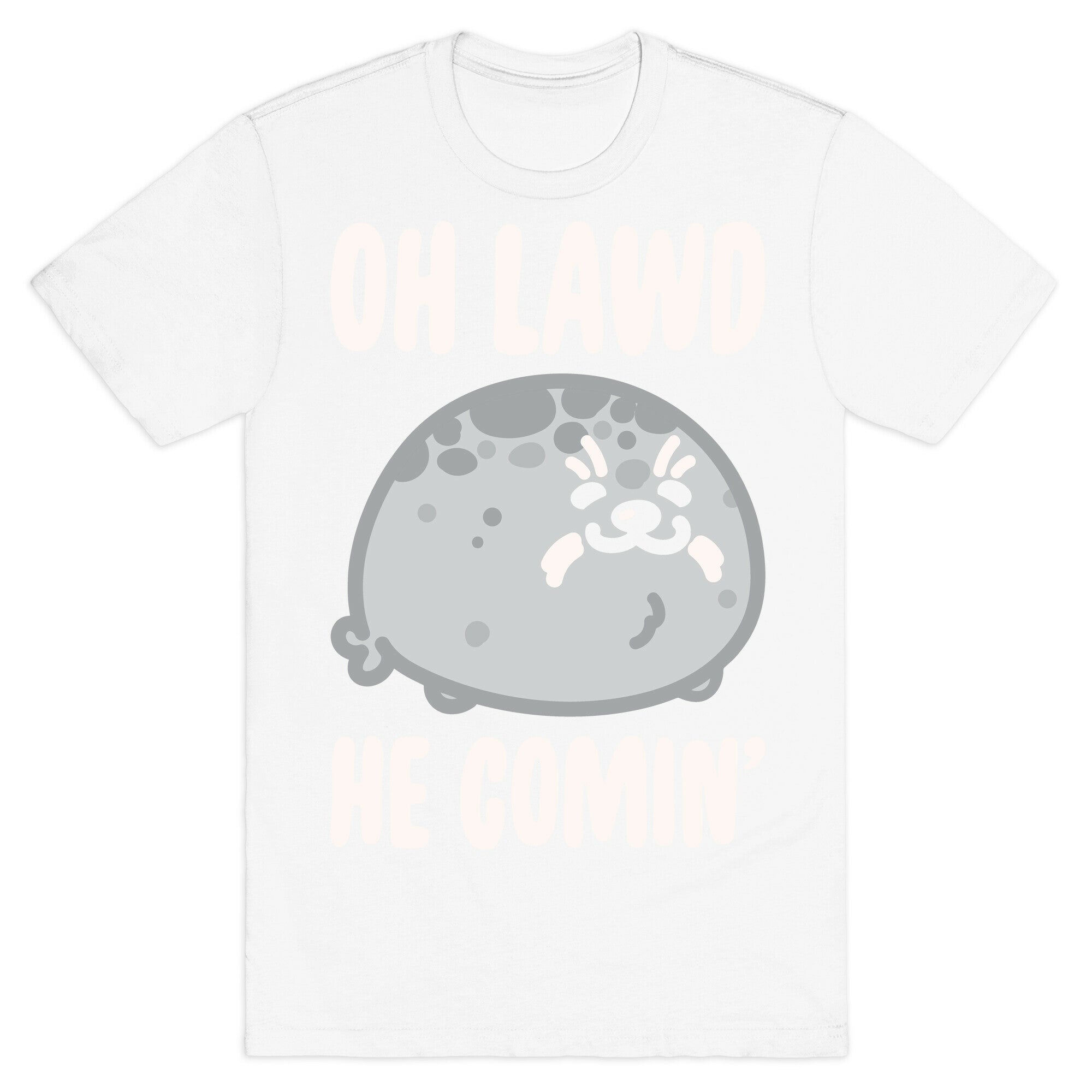 Oh Lawd He Comin' Seal White Print T-Shirt