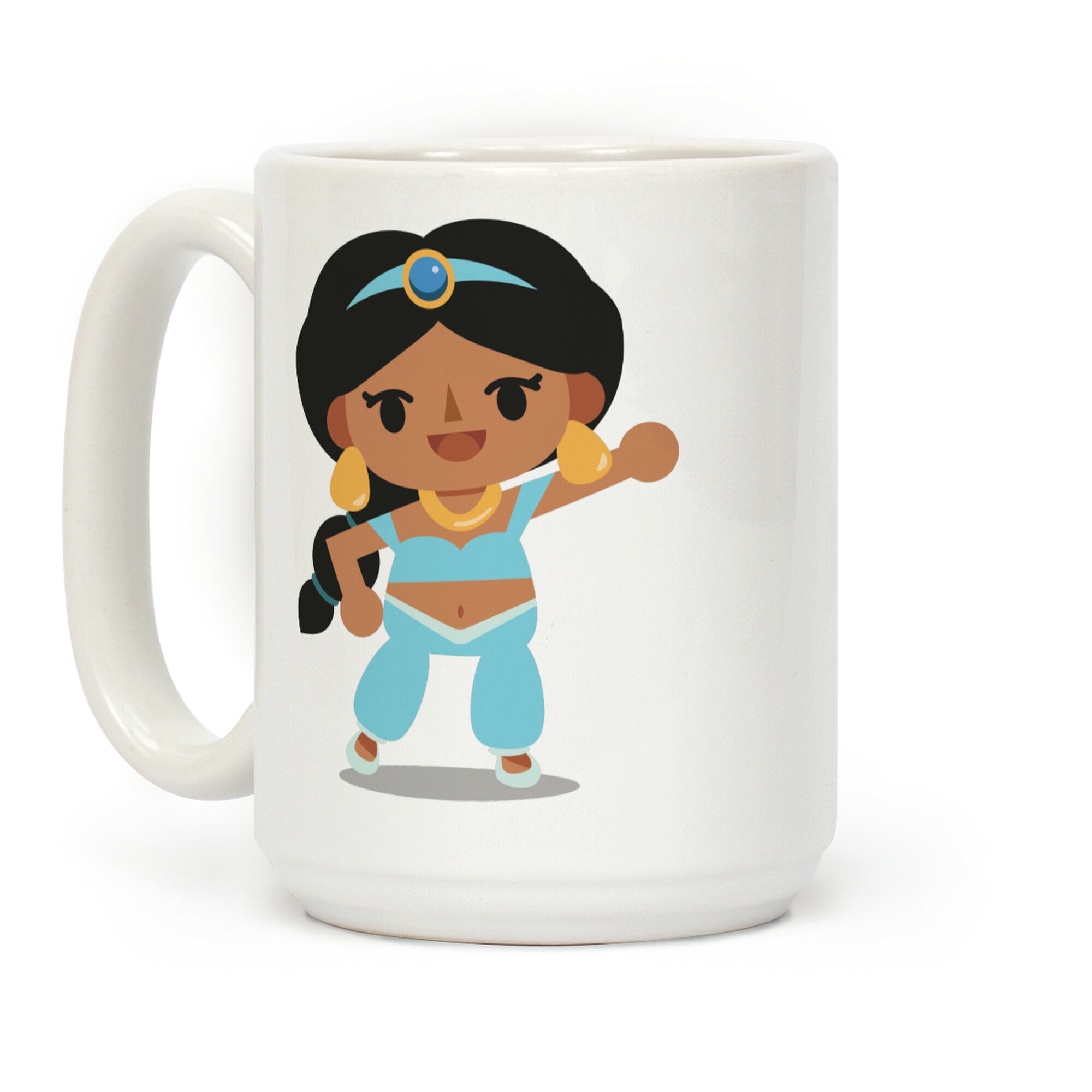 Princess Crossing Jasmine Parody Blue Coffee Mug