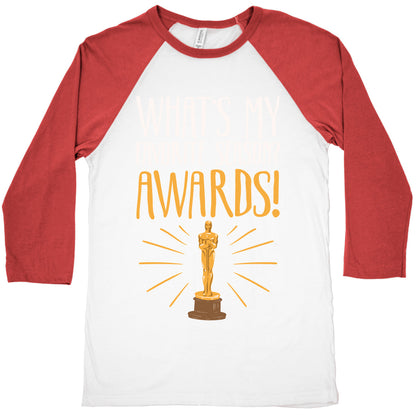 What's My Favorite Season Awards White Print Baseball Tee