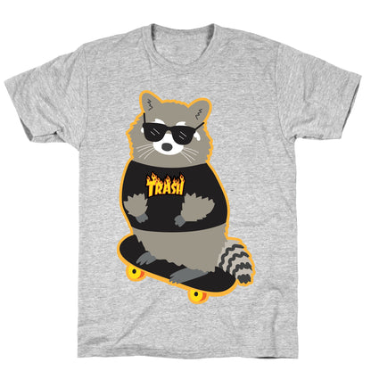 Skate Trash Raccoon Parody T-Shirt