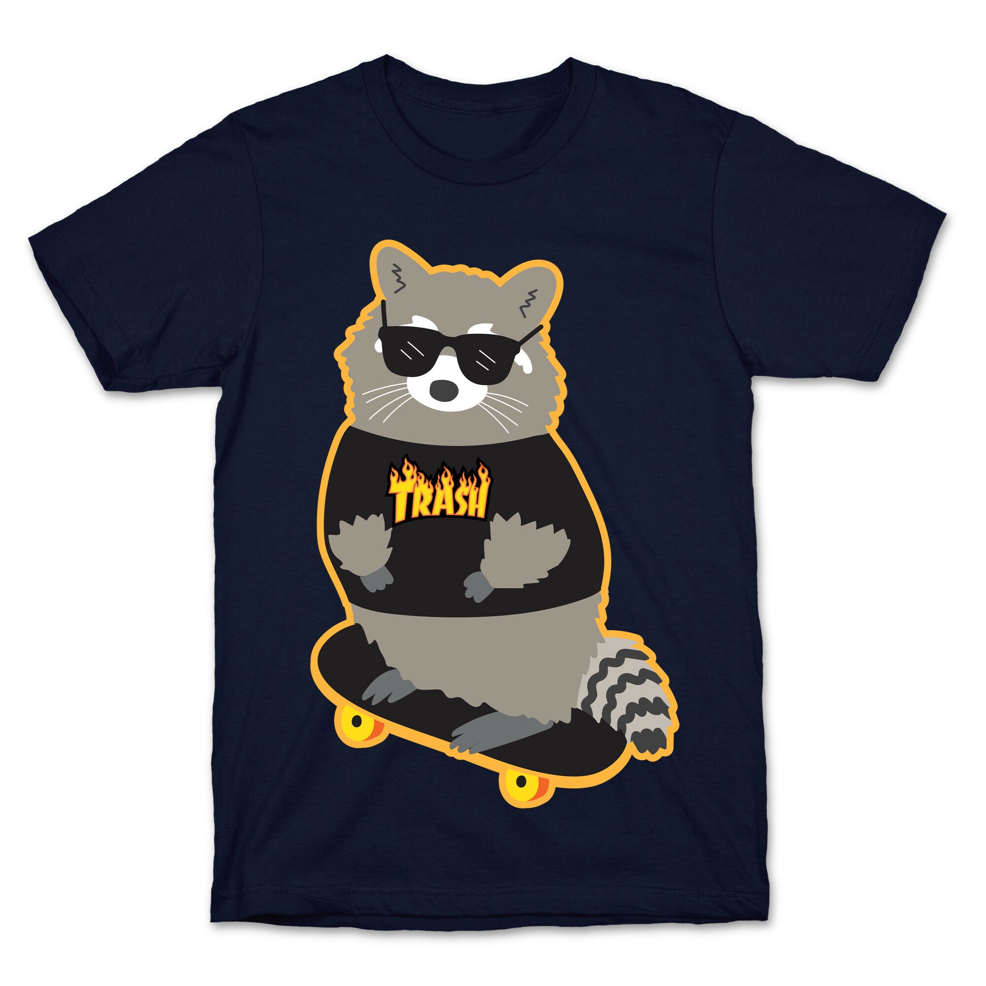 Skate Trash Raccoon Parody T-Shirt