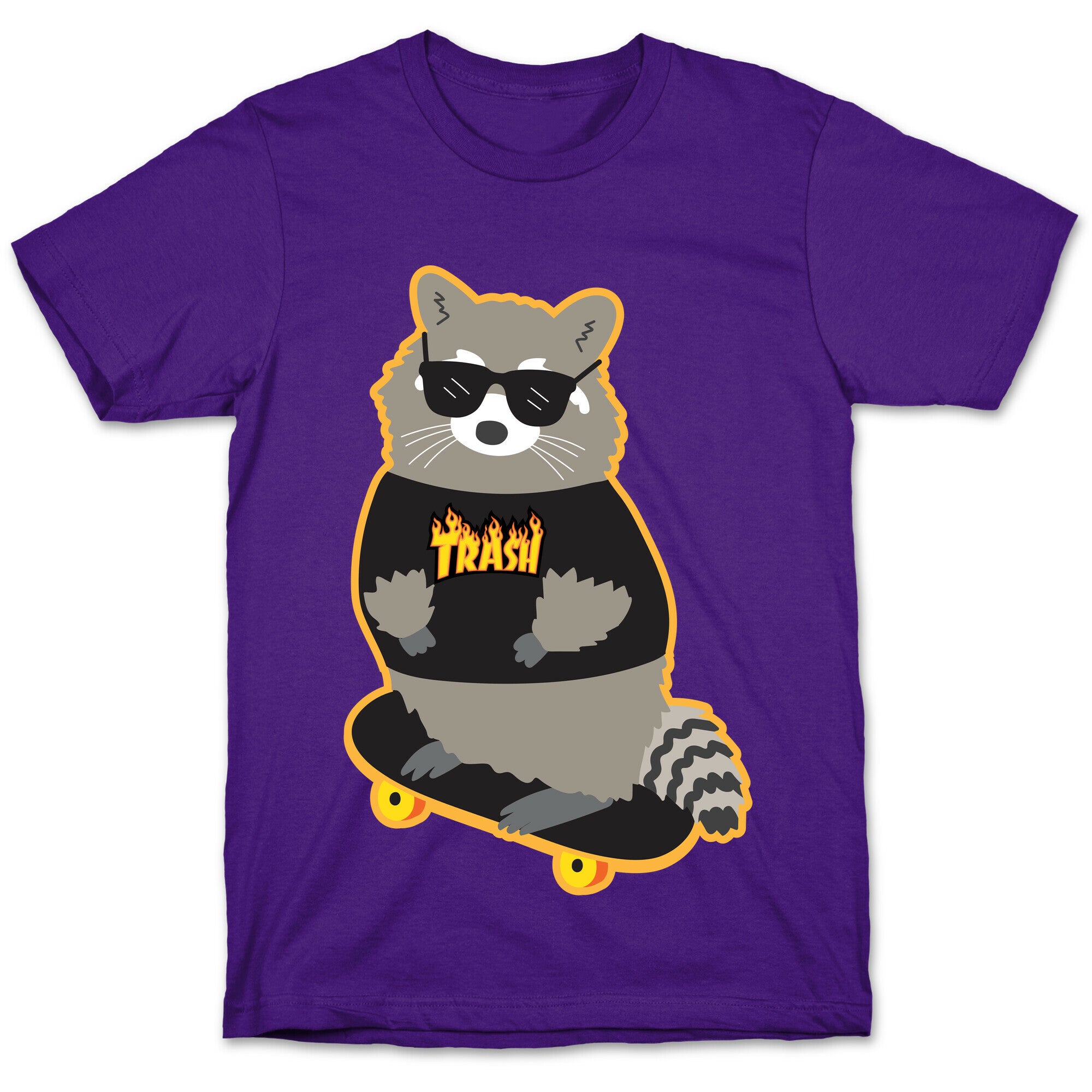 Skate Trash Raccoon Parody T-Shirt