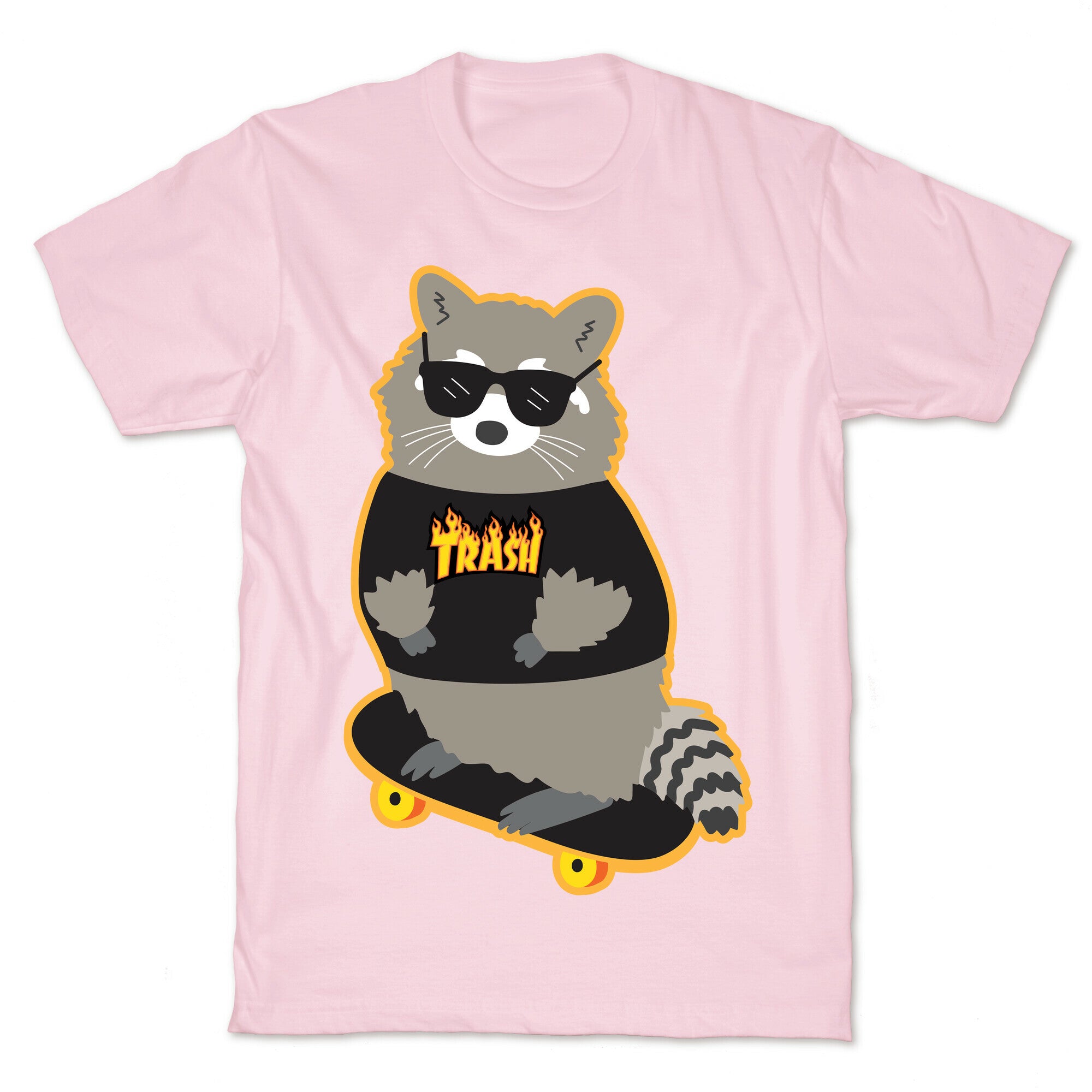 Skate Trash Raccoon Parody T-Shirt