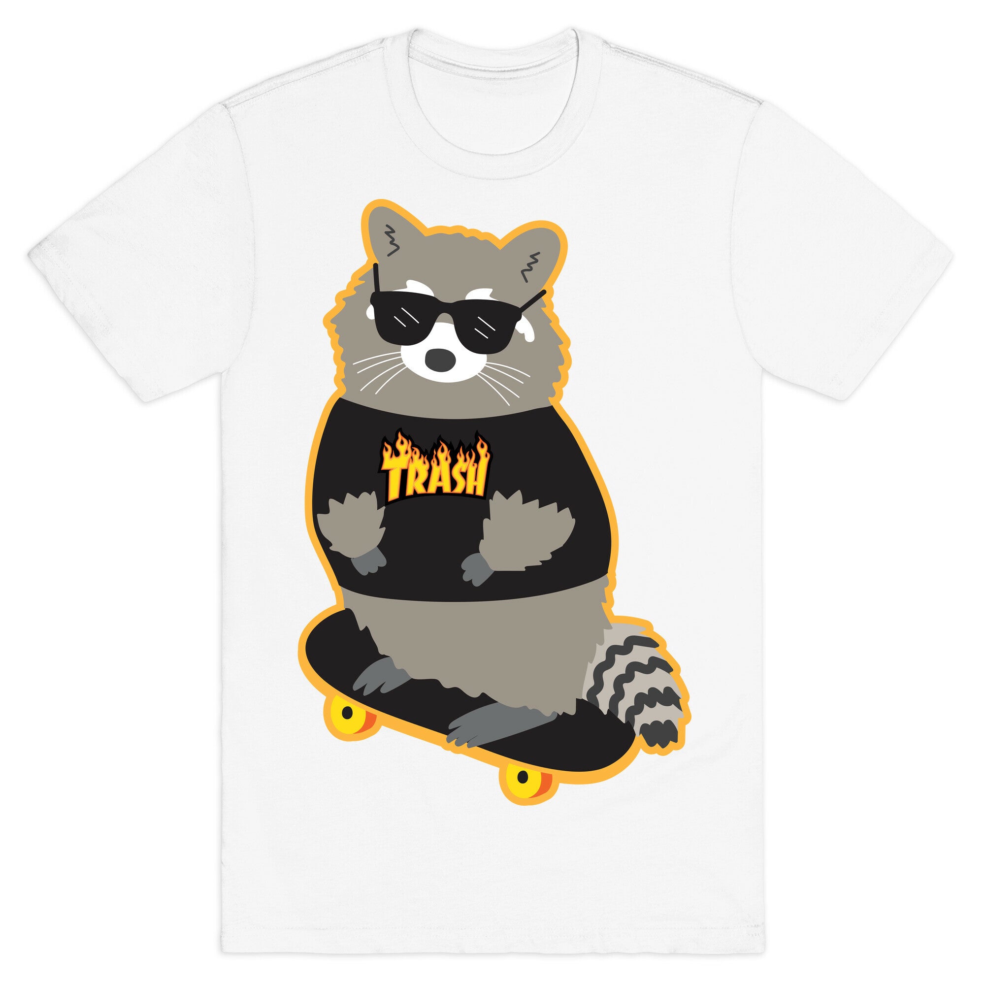 Skate Trash Raccoon Parody T-Shirt