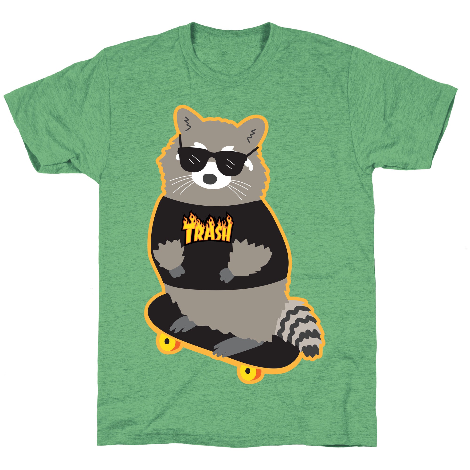 Skate Trash Raccoon Parody Unisex Triblend Tee